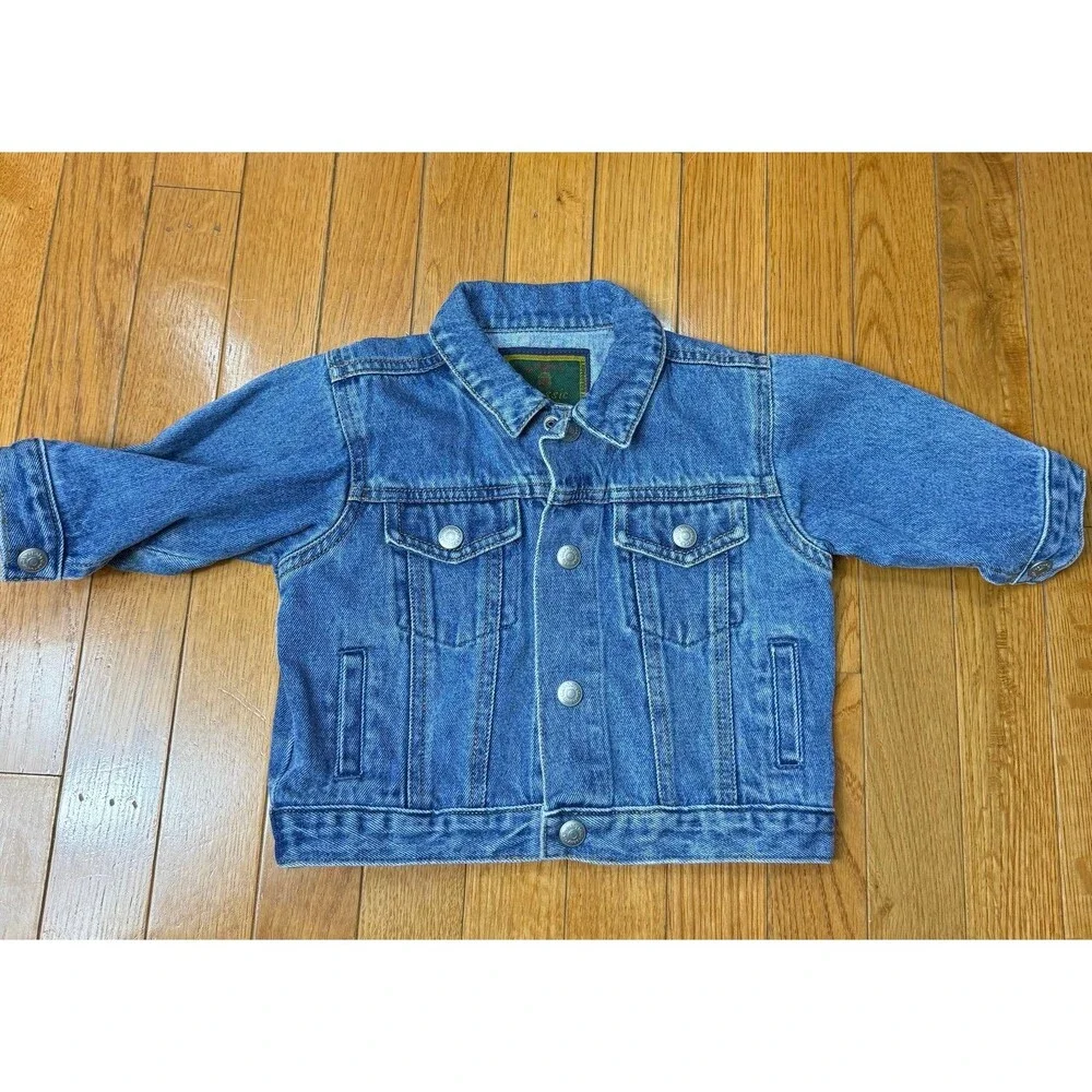 Baby Gap Vintage Denim Trucker‎ Jacket Medium Wash Blue 6-12 Months Cotton